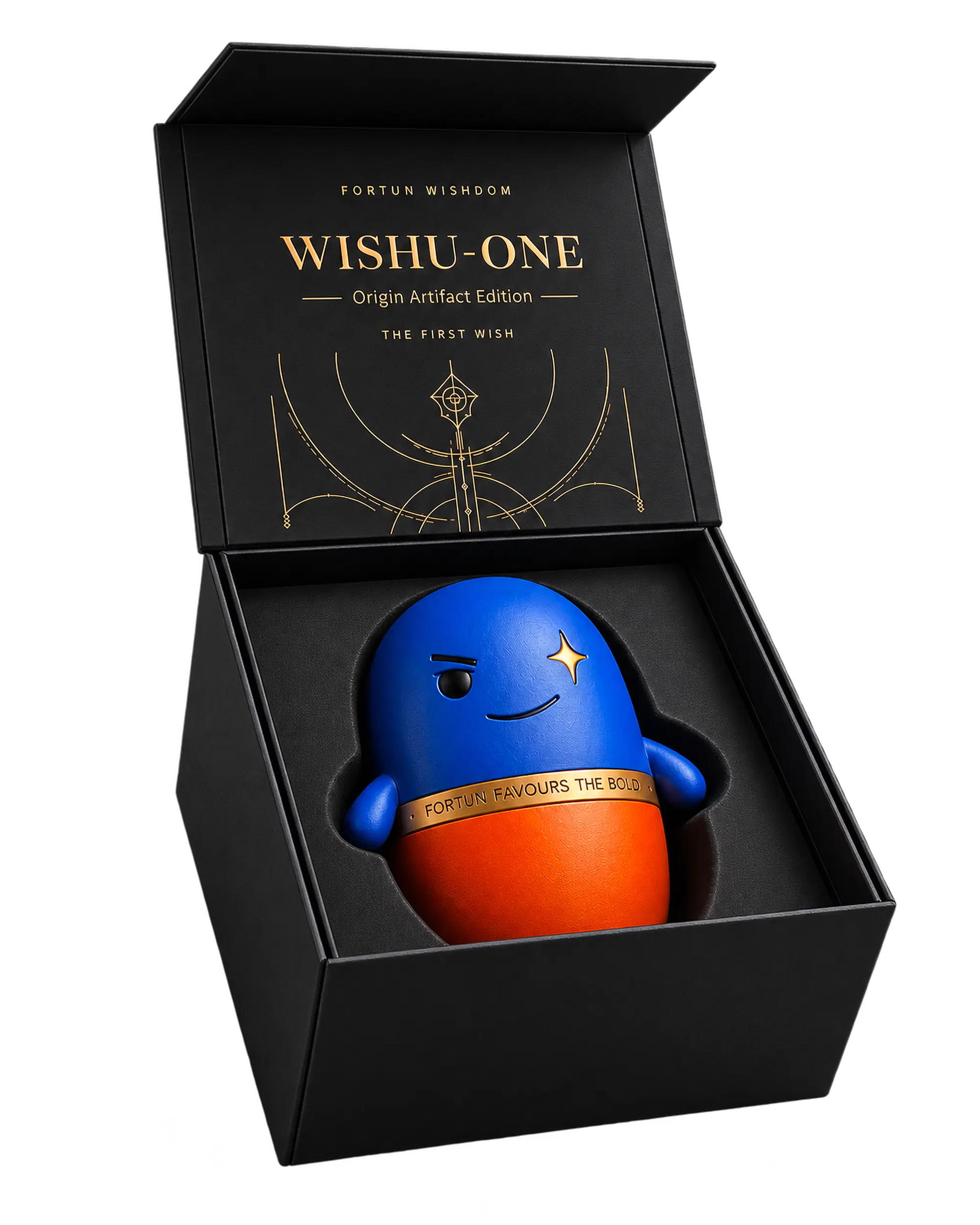 WISHU-ONE Origin Artifact Edition in its open presentation box